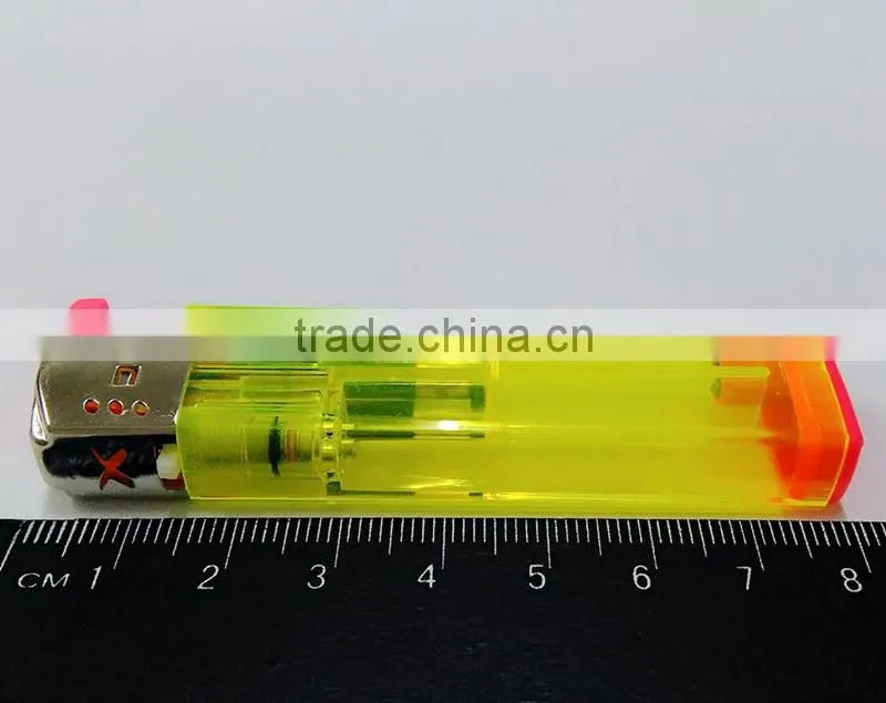 2016 Colored transparent gas lighters cigarette electronic lighter