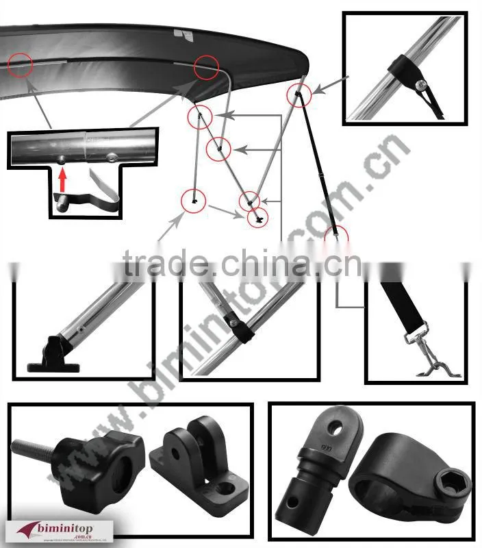 Universal 2 bow Bimini top for sale