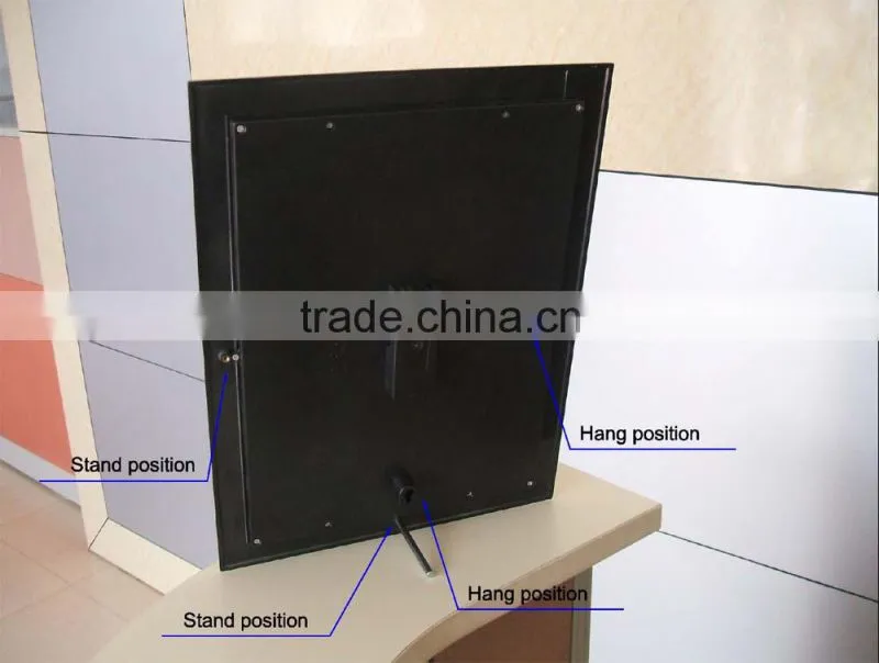 lighting photo frame , plastic frame led illuminated acrylic panel , cheap popular fashion design standard A4 size LED frame