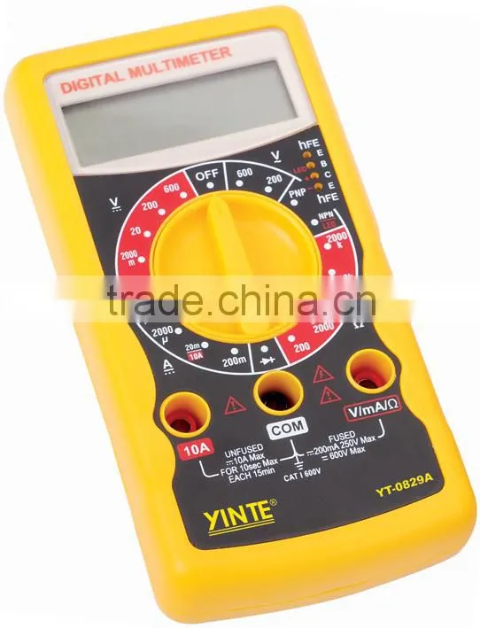 China original manufactuer Lifetime warranty New ABS handled multifunction LCD digital multimeter with CE approved