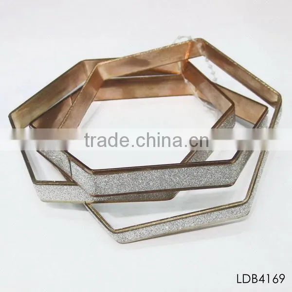 Yiwu Landy jewelry fabric and gold plating intertwined chain bracelet