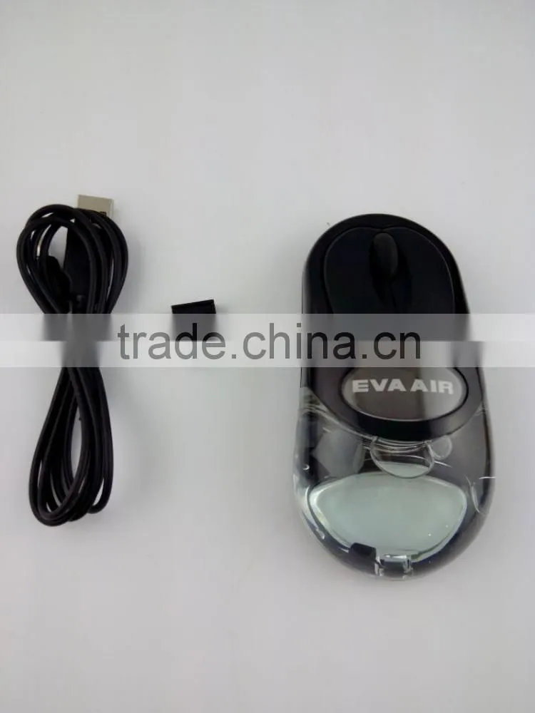 Laptop Gift 2.4G Rechargeable Wireless Liquid Aqua Mouse With Personalized floater design