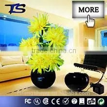 Factory price wholesale LED lighted decorative fibers flower with vase