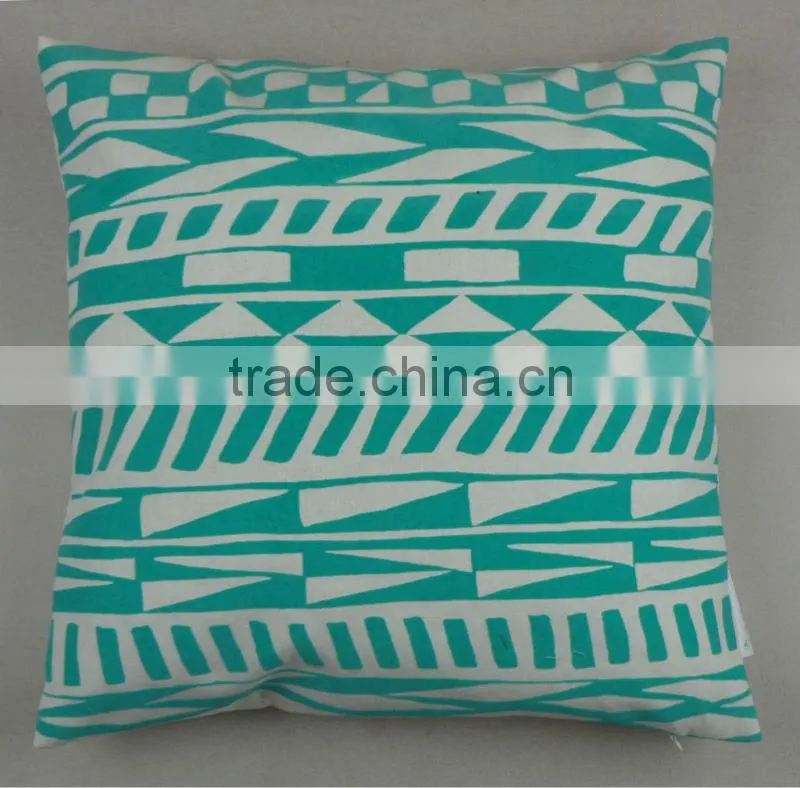 Geometry printed decorative seat cushion
