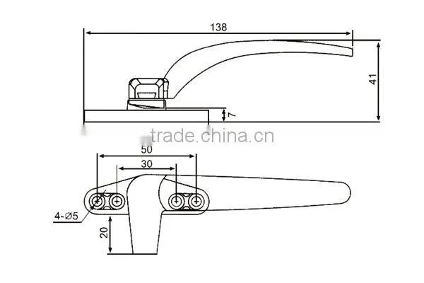 Aluminium Window Handle,Window Accessory,Casement Window Lock Handle
