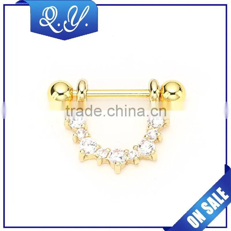 Heart shaped vibrating nipple rings