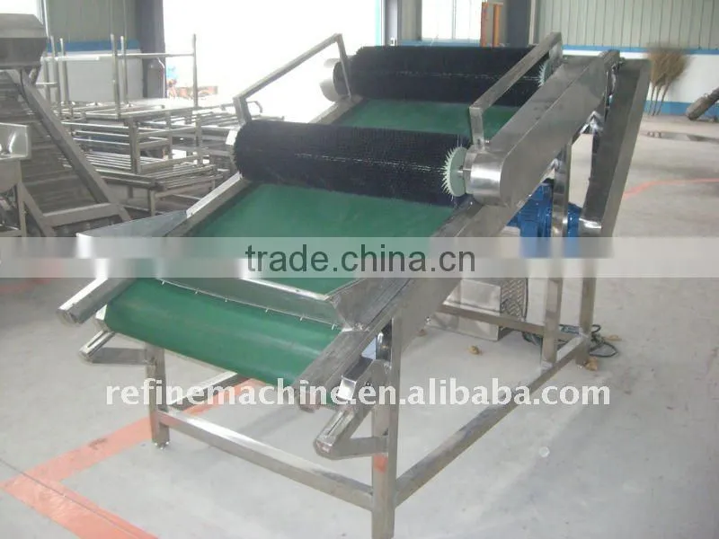 Peach flipping machine/frozen diced peach processing machine