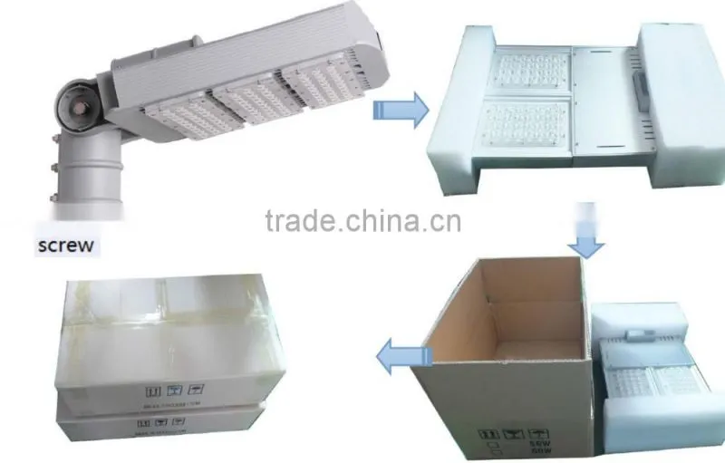 Beam angle adjustable silver surface led street light 300w for 3years guarantee