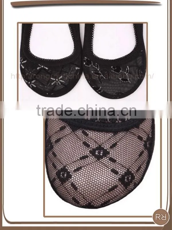 RSS001 Fashion design woman's lace silk boat socks