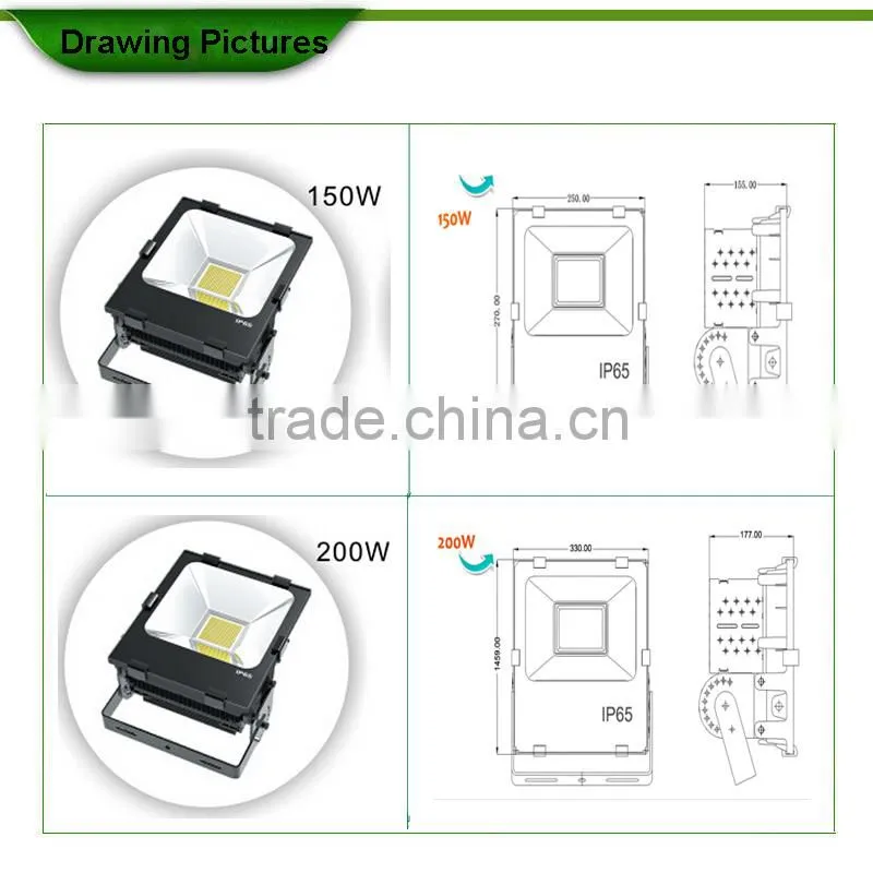 2015 hot selling 50w/100w/200w outdoor flood lighting