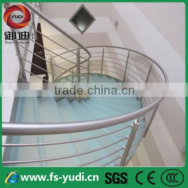 interior curved steel glass staircase factory