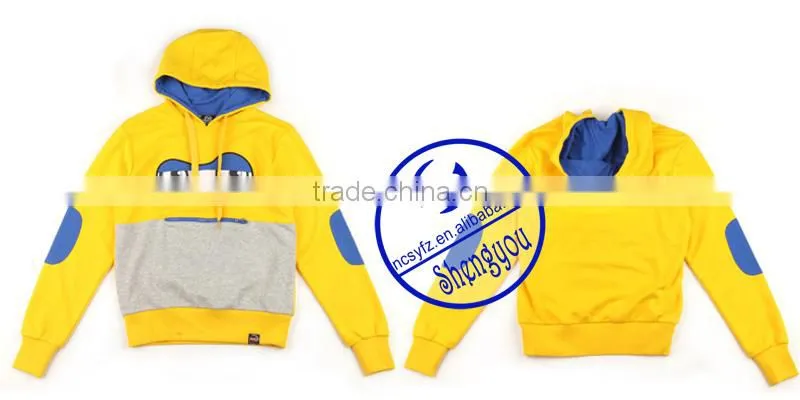 100% cotton custom wholesale plain pullover hoodies