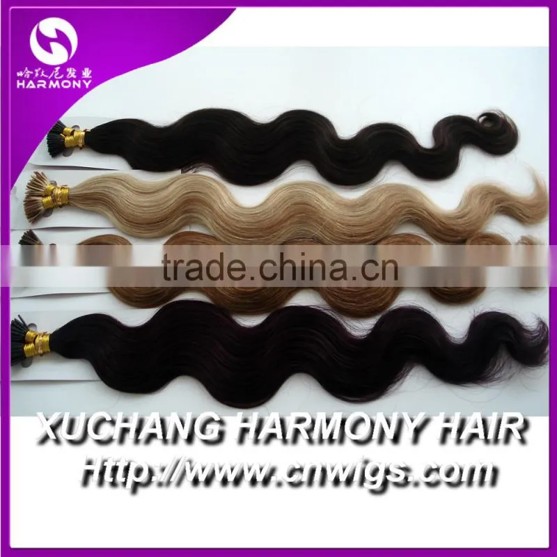 GREAT QUALITY european i tip human hair extension pre bonded