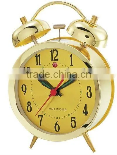 3.5 inches metal case mechanical alarm clock