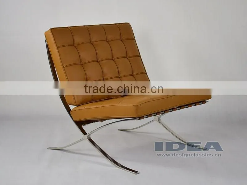DC2001 Replica Mies Van Der Rohe Barcelona Chair - Light Brown