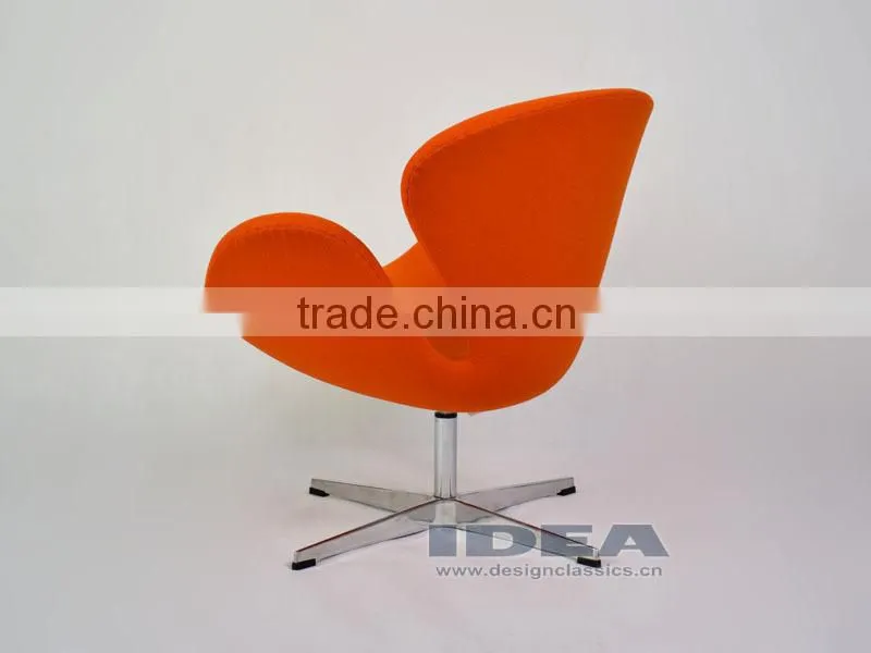 Replica Arne Jocabsen Swan Chair - Bright Orange Wool