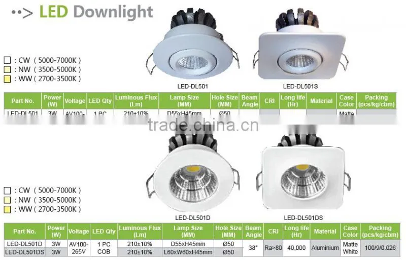 Hot Selling Aluminum Ra80 30W 2100LM 225*52mm COB Downlight LED