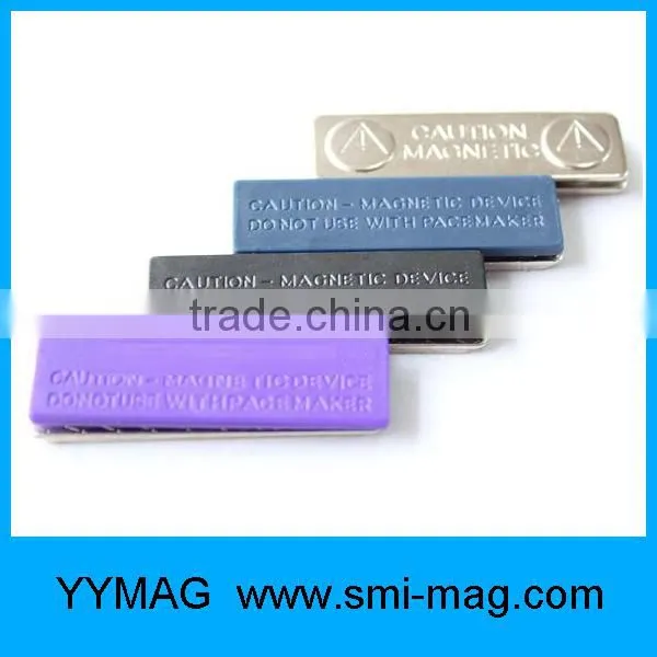 High quality 45x13x6mm reusable metal name badge holder