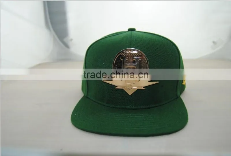 2015 good quality 6panel meal plate arylic snapback caps
