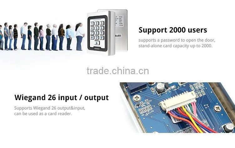 Nordson NT-250 Waterproof Metal Standalone RFID Door Access Control for Single Door Entrance