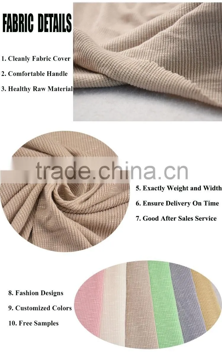 china fabric wholesale latest top designs for women rib fabric purn rayon yarn