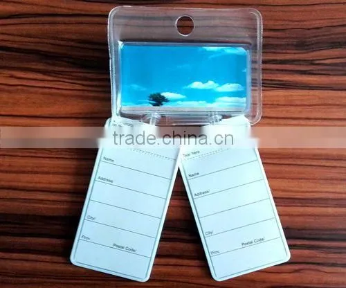China bulk wholesale clear plastic luggage tags and high quality hard plastic custom luggage tag