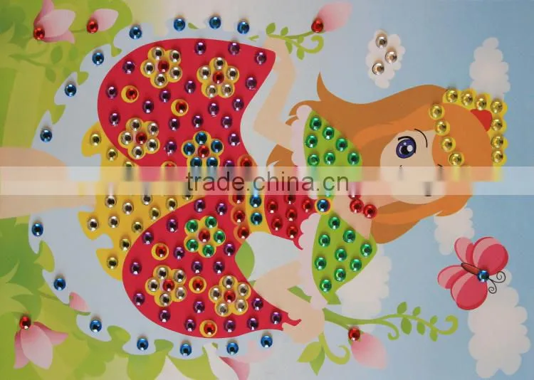 Colorful flower kids DIY product crystal sticker