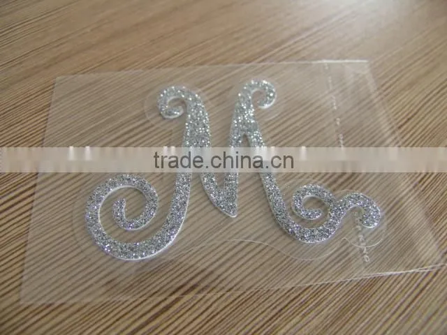 Custom design pvc glitter sticker,room decor promotion gift glitter sticker sheet
