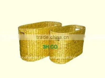 2015 New Product Rectangle Water Hyacinth Basket for Home Decoration and Furniture