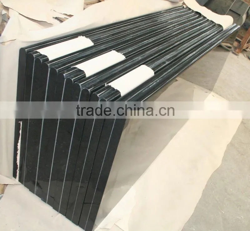Hebei black A granite polished tiles