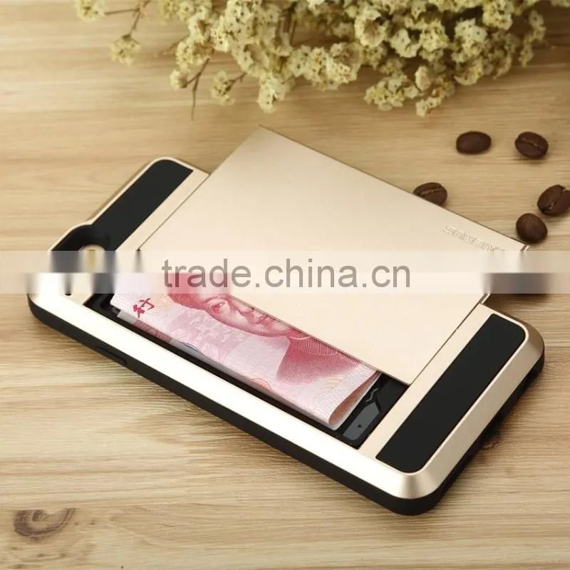 Hot Selling Luxury Damda Slide Series Tough ID Card phone accessory For iPhone 6S Back Cover Case Shell with 10 colors