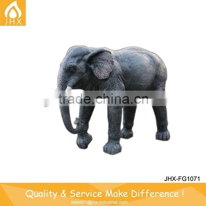 Theme Park Fiberglass Lifelike Large Elephant Statues