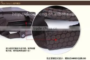 Faux leather messenger bag for men