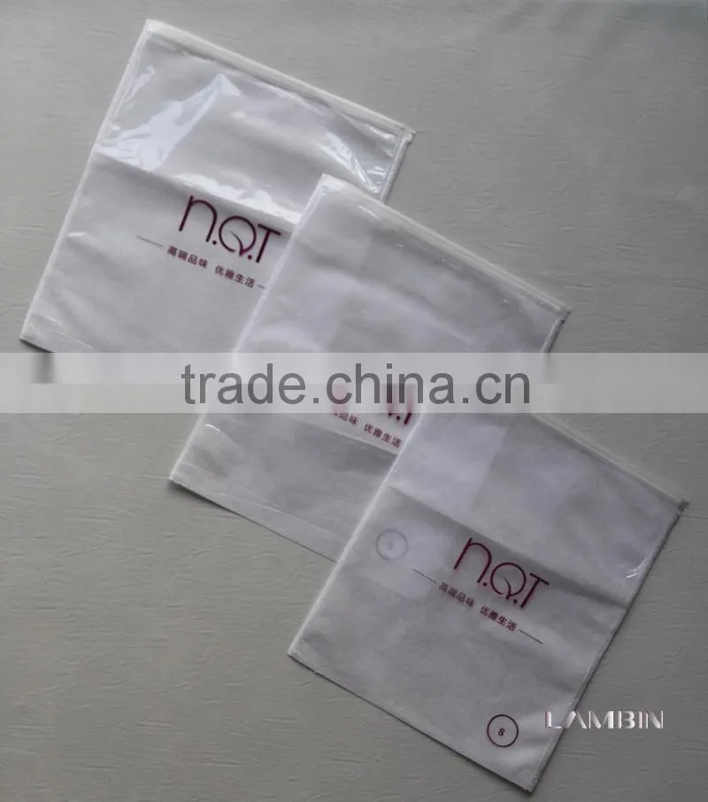 White nylon fabric packaging bag for girls classic garments
