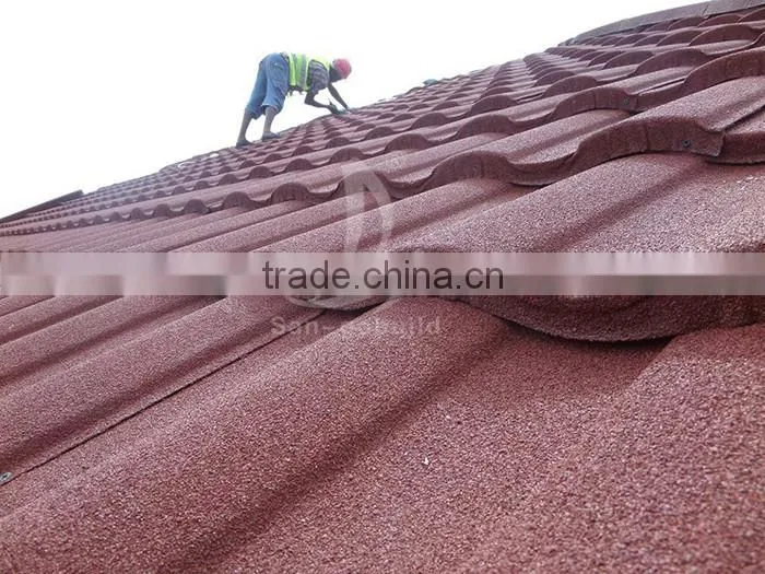 SGB Durable 50 Years Stone Coated Metal Roof Tiles In Uganda