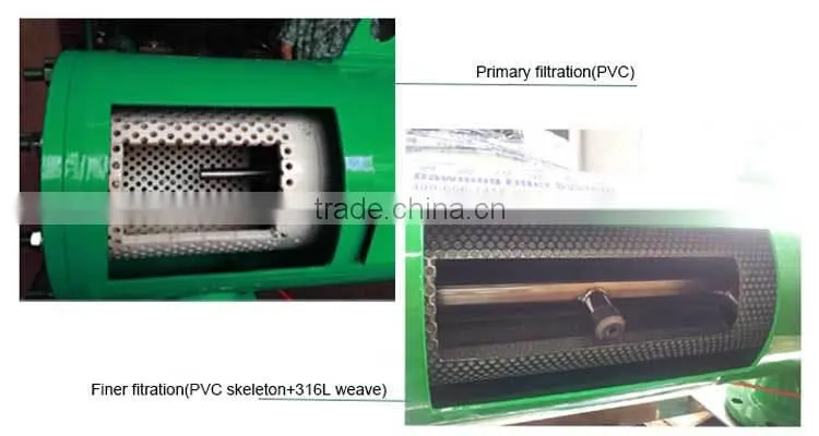 Helical scan self-cleaning water filters agriculture machinery equipment
