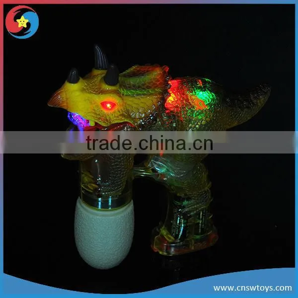 Electric bubble gun toy dinosaur, soap buble gun
