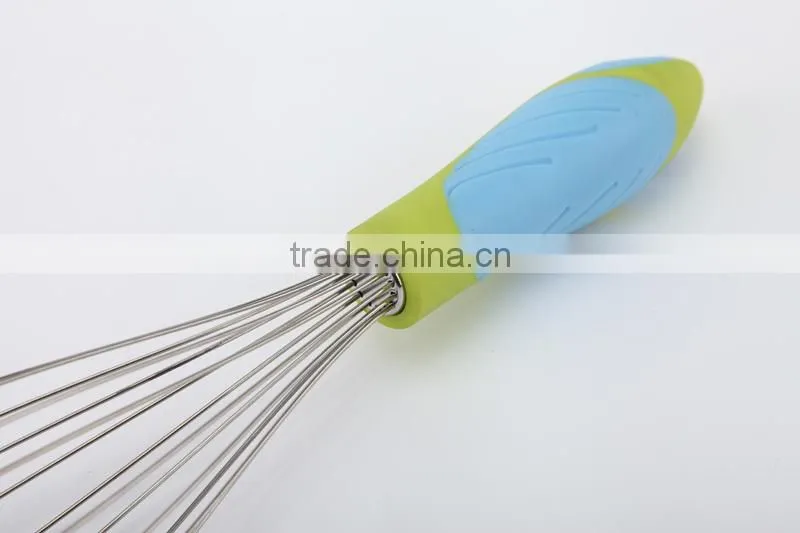 11'' inches stainless steel egg whisk with TPR handle