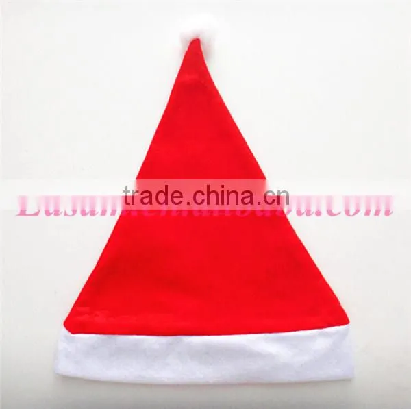 Cheap wholesale red santa custom christmas gift hat