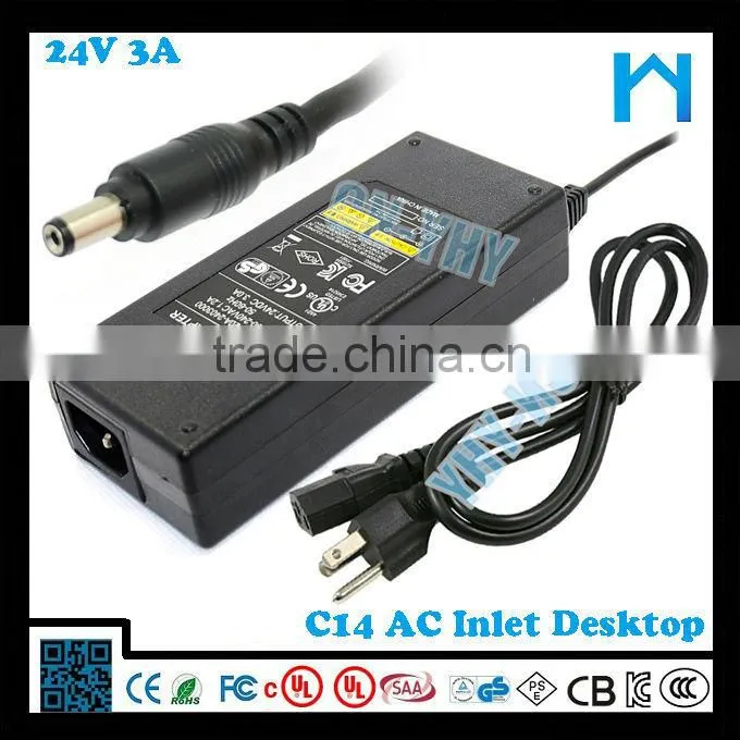 ac to dc adapter 24v 3a desk nature use input 110v