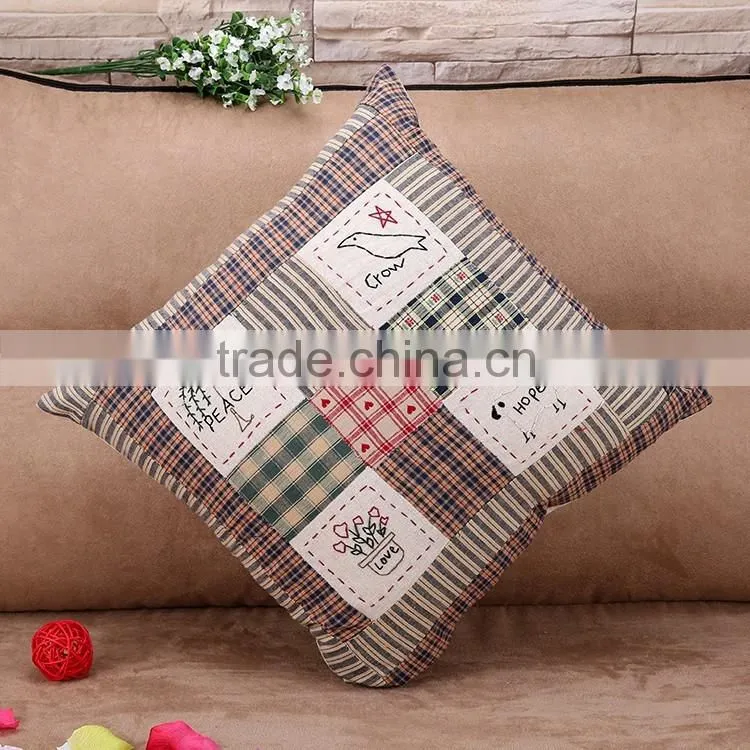 Personality Cartoon Embroidered Cushion Cover Sofa Chair Head Pillow