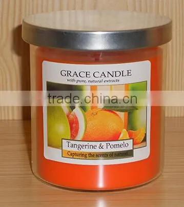 glass jar scented candle for wedding party or house decoration