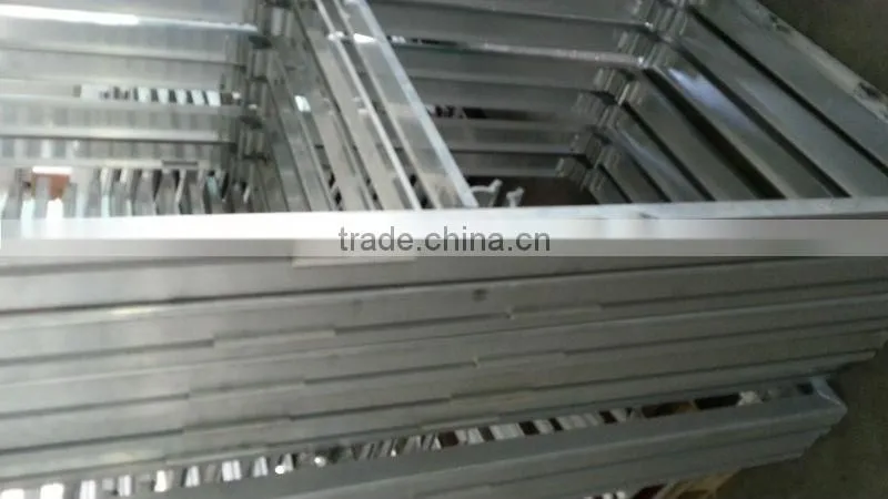 Aluminum outdoor stage design, includes platform, adjustable legs, stairs, guard rails