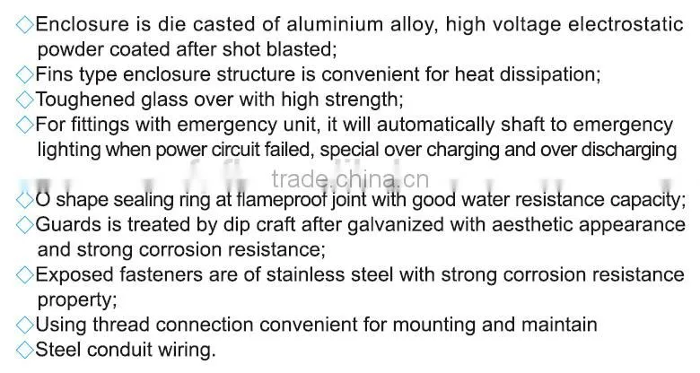 China manufacturer bad51 explosion proof light