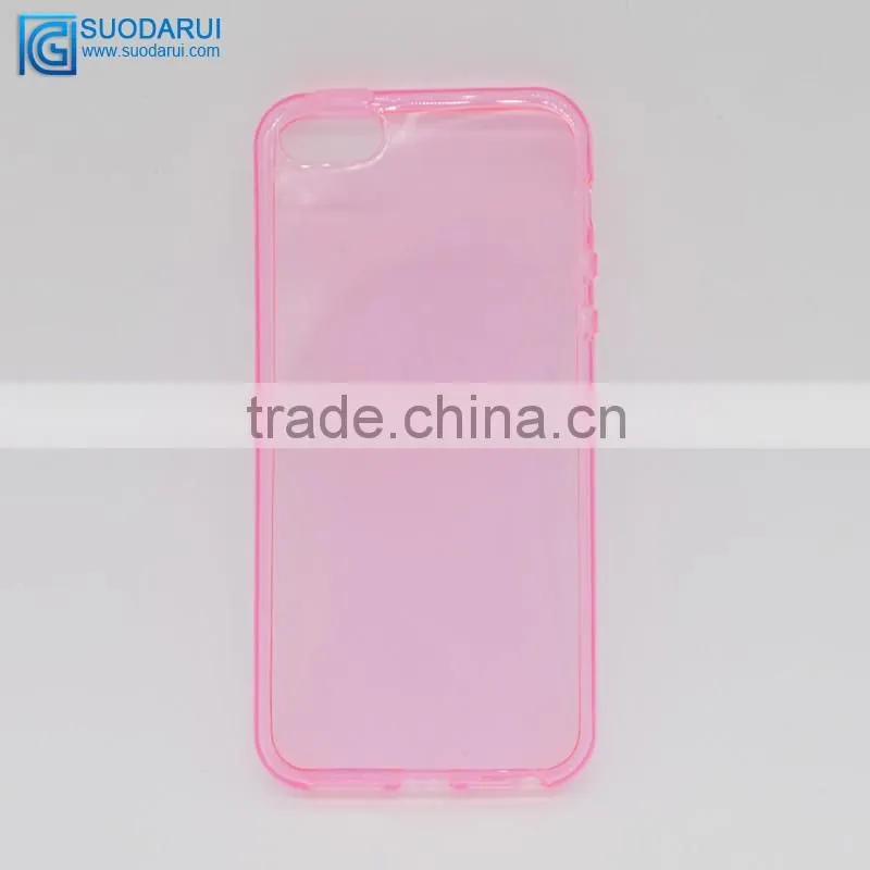 Mix color Clear Soft TPU cover phone cover cases for iPhone se