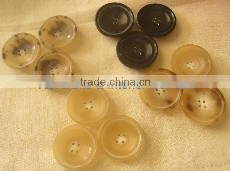 Buffalo horn buttons, horn button