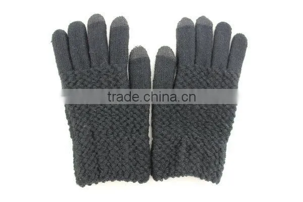 Men christmas gift snowman knit touch glove