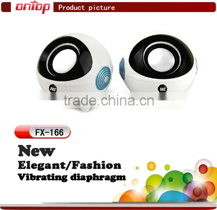 Fashion 2.0 Multi-media Hi-fi Mini Speaker USB Powered Speakers white