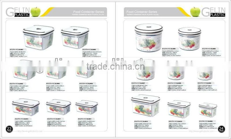 2450ml microwave rectangle food container GL9013