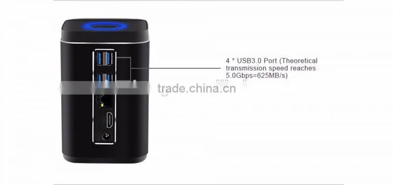 Cloudnetgo Mini PC TV Box Intel Z8300 CherryTrail Quad Core 2GB RAM 32GB ROM compute Box Win 10 OS with Camera